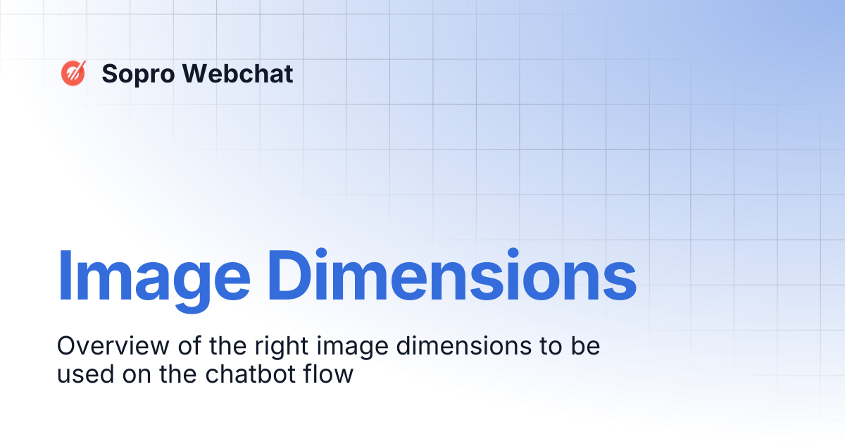 Image Dimensions | Sopro Webchat